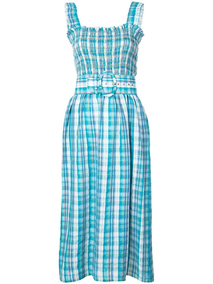 Nicholas Smocked Apron Dress - Blue