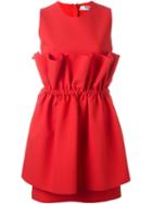 Msgm Ruffled Waist Dress, Women's, Size: 40, Red, Polyester/spandex/elastane/viscose