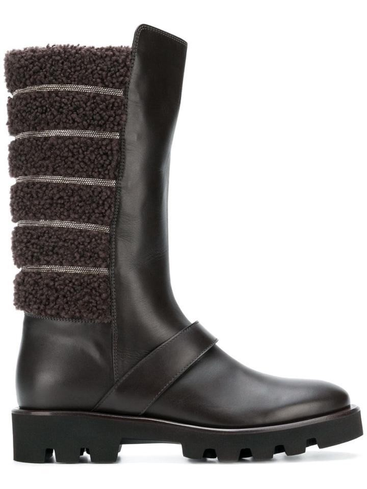 Fabiana Filippi Embellished Boots - Brown