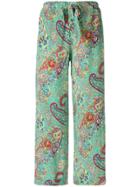 Etro Paisley Print Trousers - Green