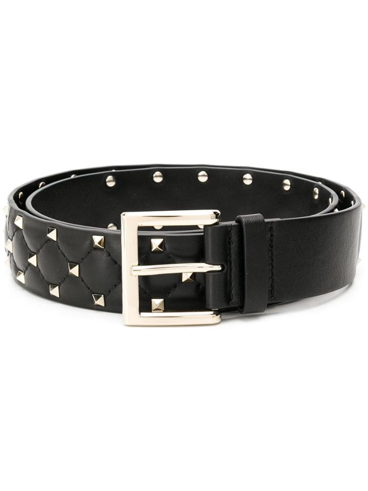 Valentino Valentino Garavani Rockstud Quilted Belt - Brown