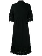 A.n.g.e.l.o. Vintage Cult 1960's Fringed Knitted Dress - Black