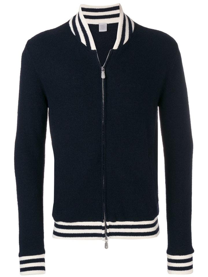 Eleventy Zipped Bomber Fleece - Blue