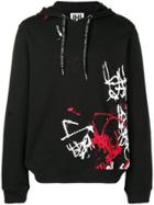 Les Hommes Urban Destroyed Hoodie - Black