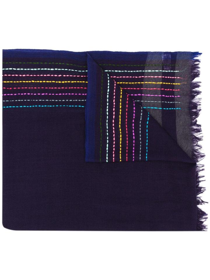 Ps By Paul Smith Colorful Stripes Scarf - Blue