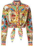 Dolce & Gabbana Cropped Printed Shirt - Multicolour