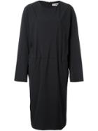 Jil Sander Tucked Effect Dress - Black