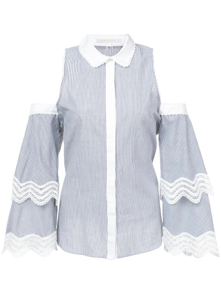 Jonathan Simkhai Cold-shoulder Shirt - Blue