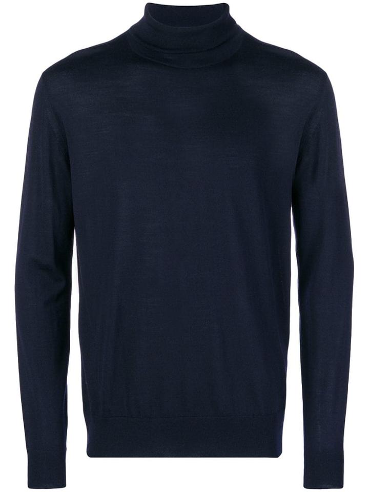 Jil Sander Roll Neck Sweater - Blue