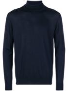 Jil Sander Roll Neck Sweater - Blue