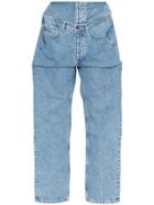 Y / Project Wide Leg Extended Waistband Jeans - Blue