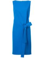 Oscar De La Renta Tie-detailed Shift Dress - Blue