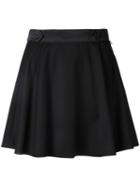 Loveless Flared Mini Skirt, Women's, Size: 36, Black, Polyester/polyurethane/rayon