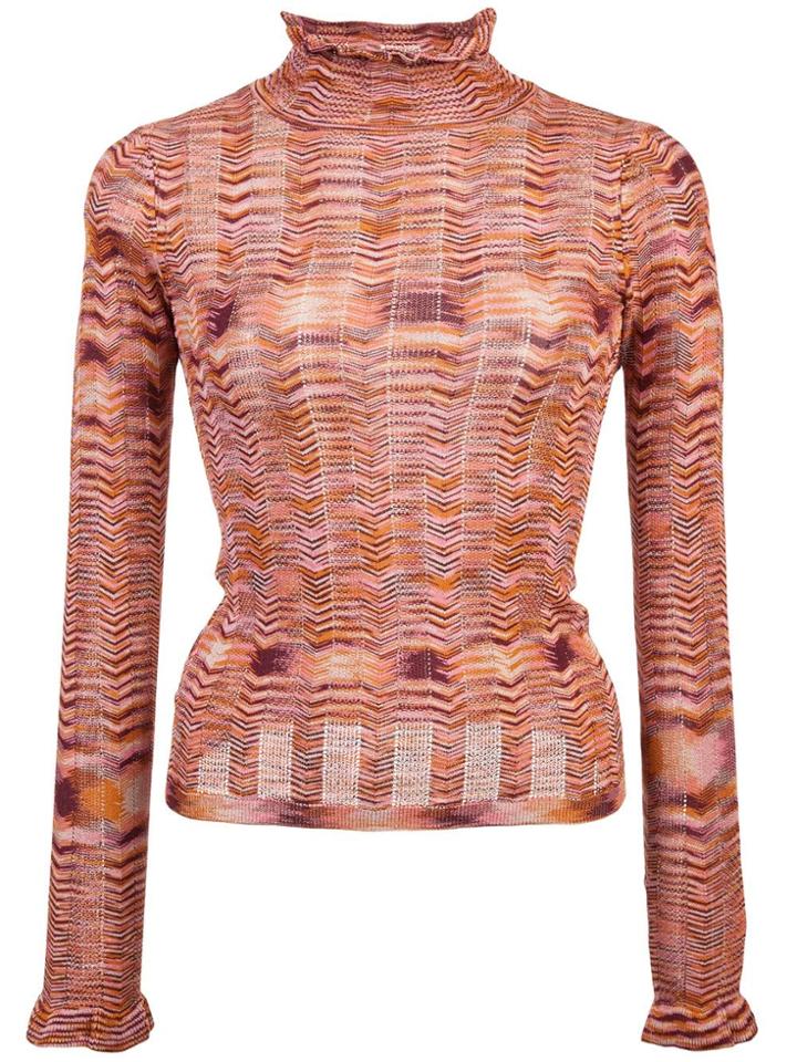 Cinq A Sept Chevron Print Sweater - Nude & Neutrals