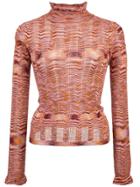 Cinq A Sept Chevron Print Sweater - Nude & Neutrals