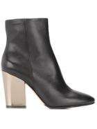 The Seller Metallic Heel Boots - Black