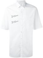 Lanvin Arrow Embroidered Shirt, Men's, Size: 39, White, Cotton