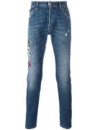 Philipp Plein 'twisted Bear' Straight-leg Jeans - Blue