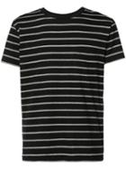 Saint Laurent Striped T-shirt, Men's, Size: Small, Black, Cotton