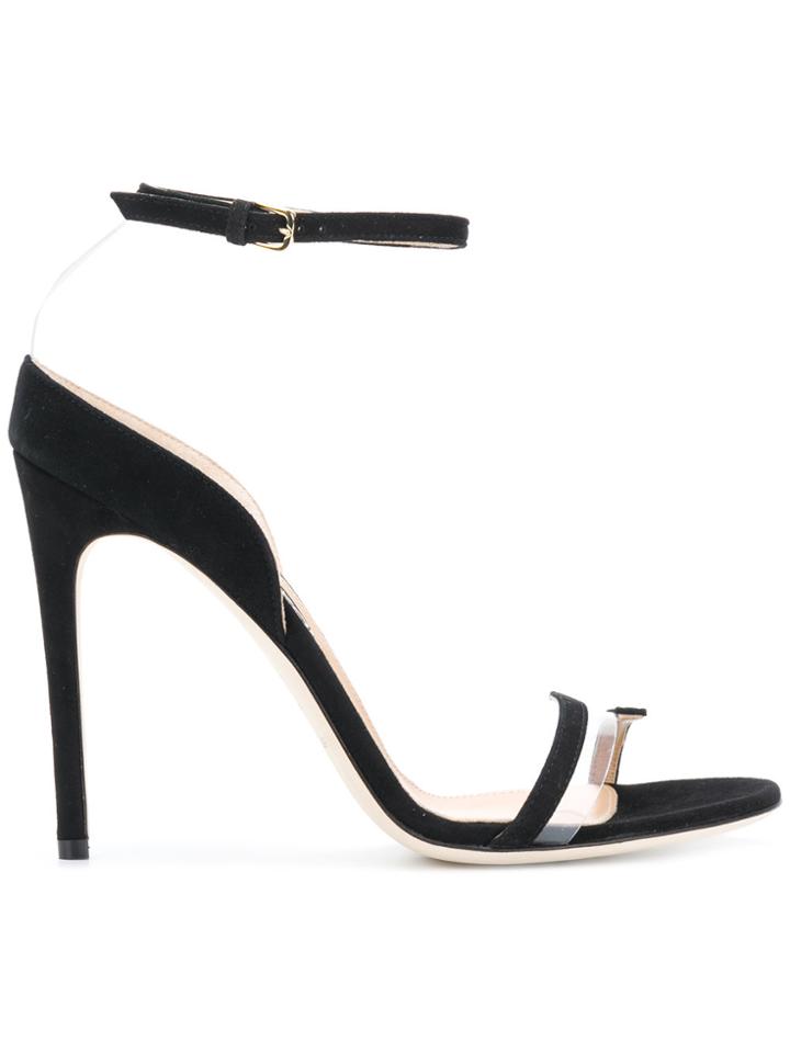 Sergio Rossi Open Toe Slingback Sandals - Black
