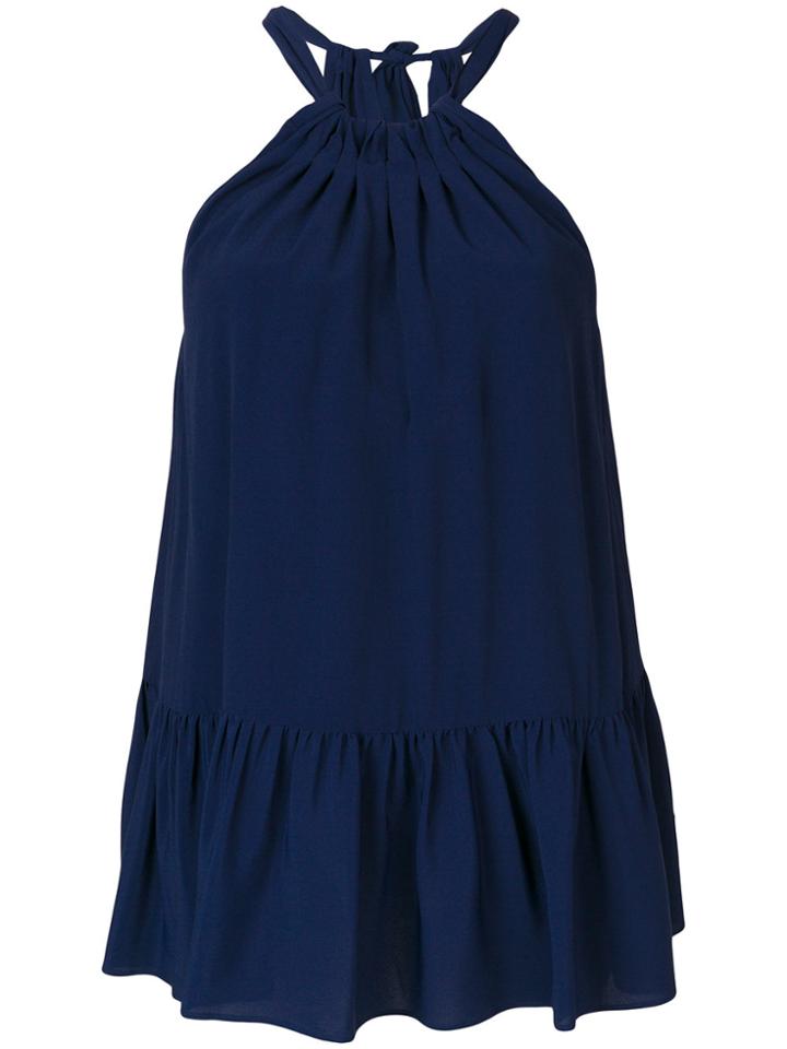 Erika Cavallini Gathered Neck Top - Blue