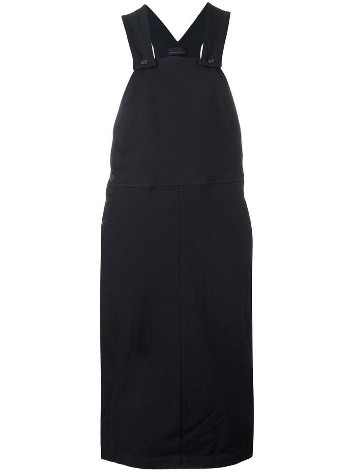 Comme Des Garçons Girl Dungarees Effect Dress, Size: Small, Blue, Cotton/polyester