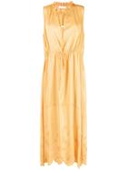 See By Chloé Embroidered Hem Maxi Dress - Yellow