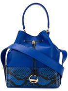 Emilio Pucci Snake-print Bucket Bag - Blue