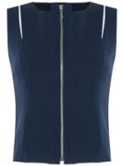 Gloria Coelho - Cut Out Top - Women - Elastodiene/polyamide - 38, Blue, Elastodiene/polyamide