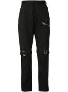 Sulvam Knee-buckle Trousers - Black