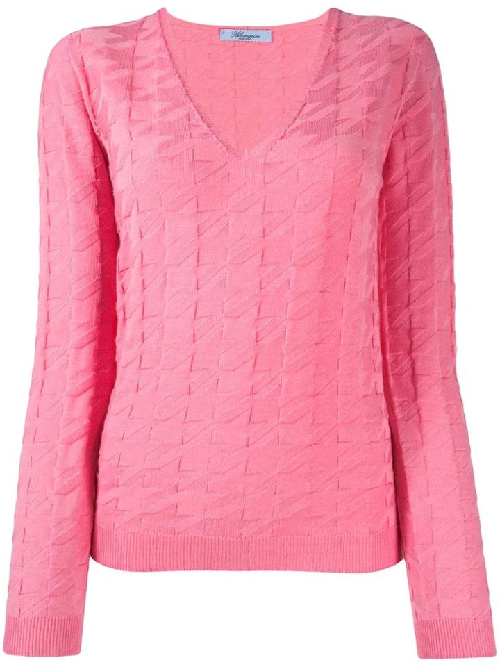 Blumarine Textured Jumper - Pink