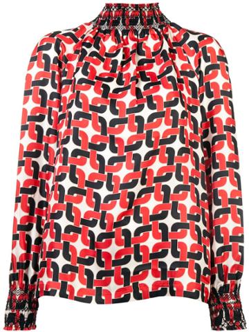 Le Sarte Pettegole Long Sleeve Blouse Trumpet Sleeve - White