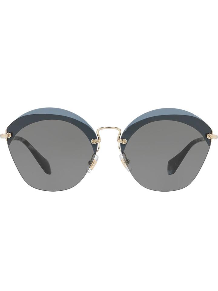 Miu Miu Eyewear Hooded Sunglasses - Blue