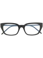 Saint Laurent Eyewear Square Frames Glasses - Black