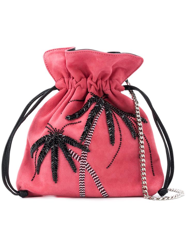 Les Petits Joueurs Trilly Palms Stone Pouch - Pink & Purple