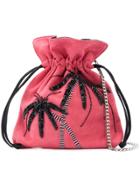 Les Petits Joueurs Trilly Palms Stone Pouch - Pink & Purple