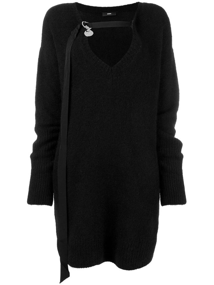 Diesel Loose Knitted Dress - Black