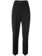 Isabel Marant - Contrast Trim Trousers - Women - Acetate/cupro/wool - 36, Black, Acetate/cupro/wool