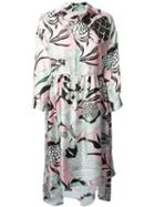 Antonio Marras Floral Print Dress, Women's, Size: 48, Pink/purple, Silk