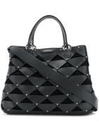 Emporio Armani Stud Embellished Tote - Black