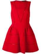 Ermanno Ermanno - Cutout Party Dress - Women - Polyester - 42, Red, Polyester