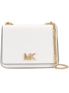 Michael Michael Kors Logo Plaque Shoulder Bag - White