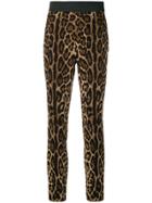 Dolce & Gabbana Leopard Print Leggings - Brown