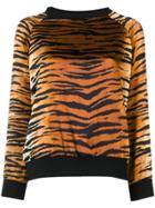 Alexandre Vauthier Tiger Printed Sweatshirt - Brown