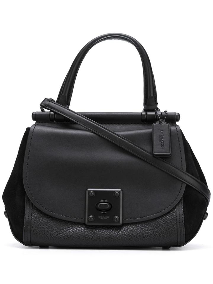 Coach Flap Closure Tote - Black