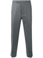 Thom Browne Cropped Tailored Trousers, Men's, Size: 3, Grey, Cupro/cashmere/wool