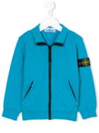 Stone Island Junior - Cardigan With Zip Fastening - Kids - Cotton - 3 Yrs, Blue