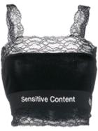 Palm Angels Sensitive Content Lace Vest - Black