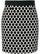 Fausto Puglisi Dotted Fitted Skirt - Black