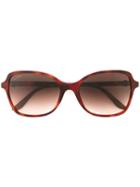 Cartier 'double C Decor' Sunglasses, Women's, Brown, Acetate/14kt Gold